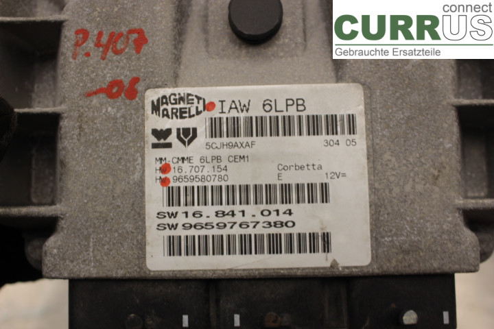 PEUGEOT 407 Engine Control Unit (ECU) 9659580780 