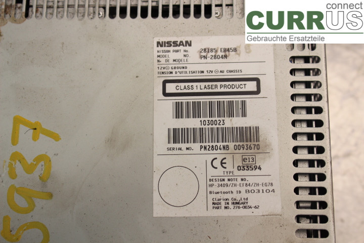 NISSAN NAVARA    05- Radio CD / Multimedia panel 28185EB45B 2.5DCi/YD25DDTI