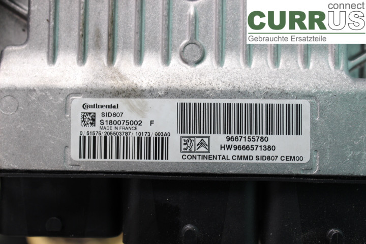 PEUGEOT 207 Motorsteuergerät (ECU) 9667155780 1,6HDi/9HR