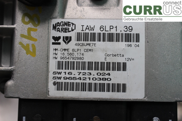 PEUGEOT 307     01-05 Engine Control Unit (ECU) 9654210380 2,0i/RFN