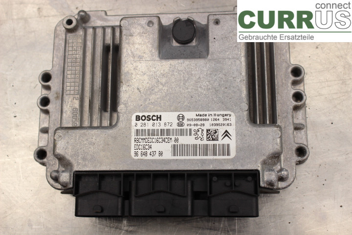 PEUGEOT 207 Motorsteuergerät (ECU) 9664843780 1,6HDi/9HV