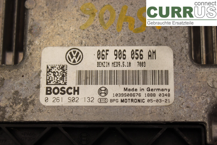 VW PASSAT      05-10 Engine Control Unit (ECU) 06F906056AM 2,0FSi/BLR