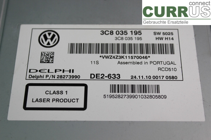 VW TIGUAN 07-16 Radio CD / Multimedia panel 3C8035195 1.4TSi/CAVA