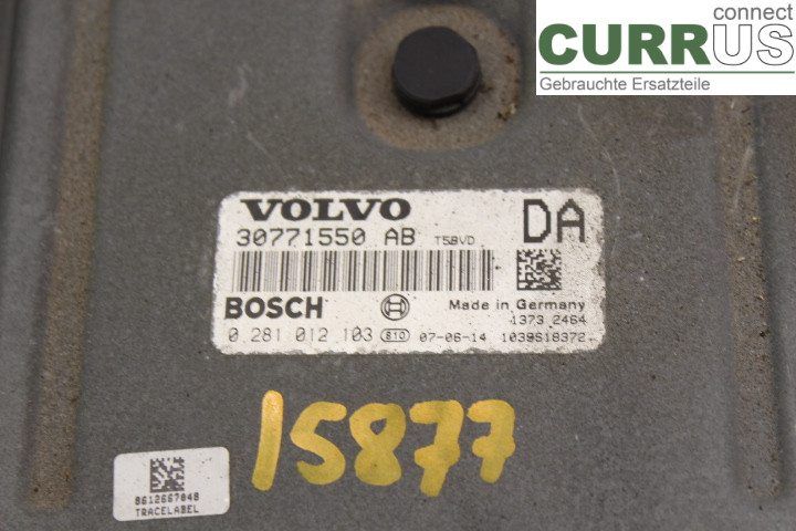 VOLVO V70      05-08 Engine Control Unit (ECU) 30771550AR 2.4D5/D5244T5