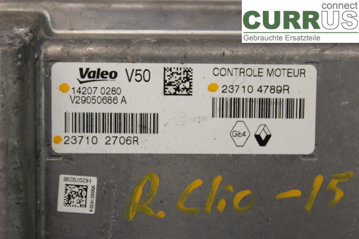 RENAULT CLIO IV   12-16 Motorens styreenhed (ECU) 237102706R 