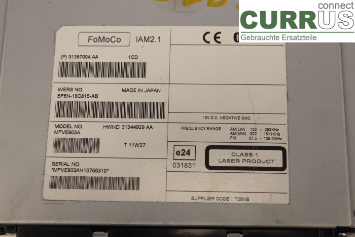 VOLVO V70      08-13 Radio CD / Multimedia panel 31357004AA 1.6D2/D4162T