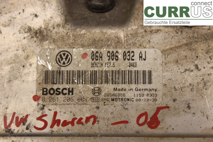 VW SHARAN 01-10 Unité de contrôle moteur (ECU) 06A906032AJ