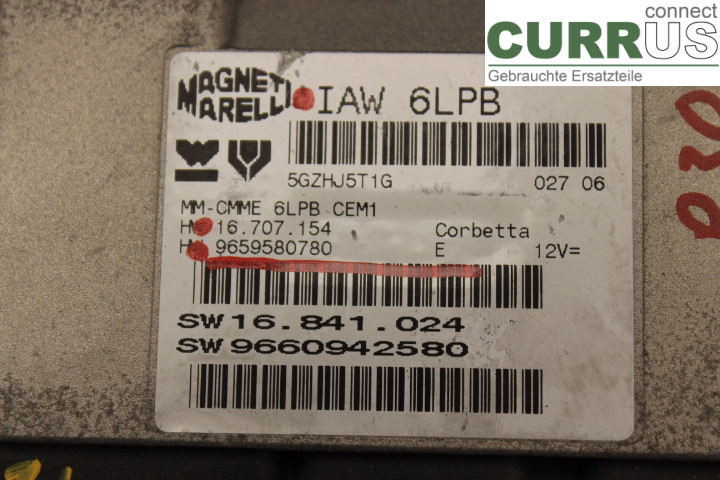 PEUGEOT 307     05-08 Motorsteuergerät (ECU) 9659580780 