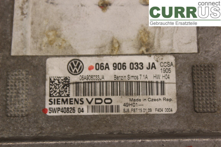 VW GOLF V      04-09 Engine Control Unit (ECU) 06A906033JA 