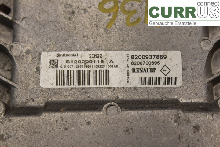 RENAULT CLIO III  09-12 Motorens styreenhed (ECU) 8200700695 1.2i/D4F742