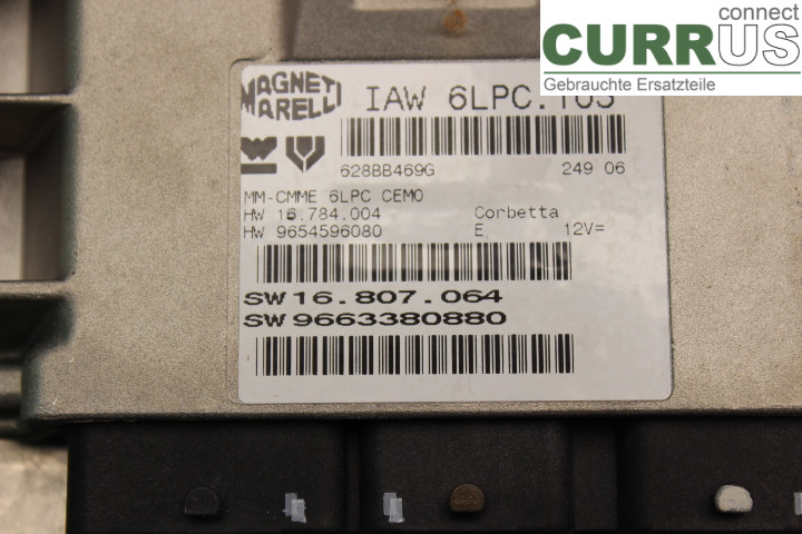 PEUGEOT 207 Motorsteuergerät (ECU) 9663380880 1.4i/KFU