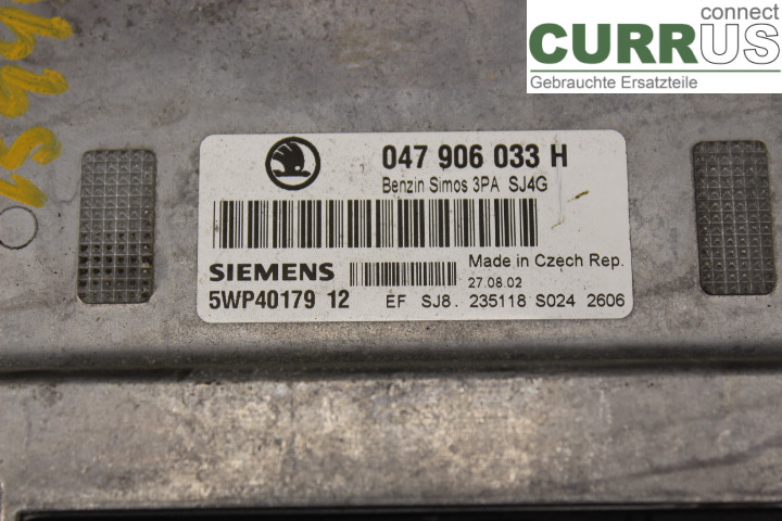 SKODA FABIA    99-07 Sterownik silnika (ECU) 047906033H 1.4i/AQW