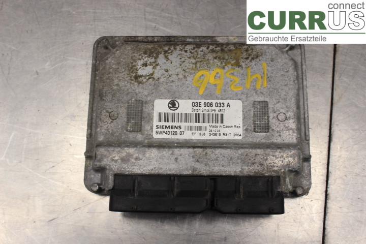 SKODA FABIA    99-07 Unité de contrôle moteur (ECU) 03E906033A 1,2i/AZQ