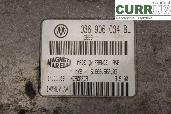 SKODA FABIA    99-07 Unité de contrôle moteur (ECU) 036906034BL 1,4i/AUA