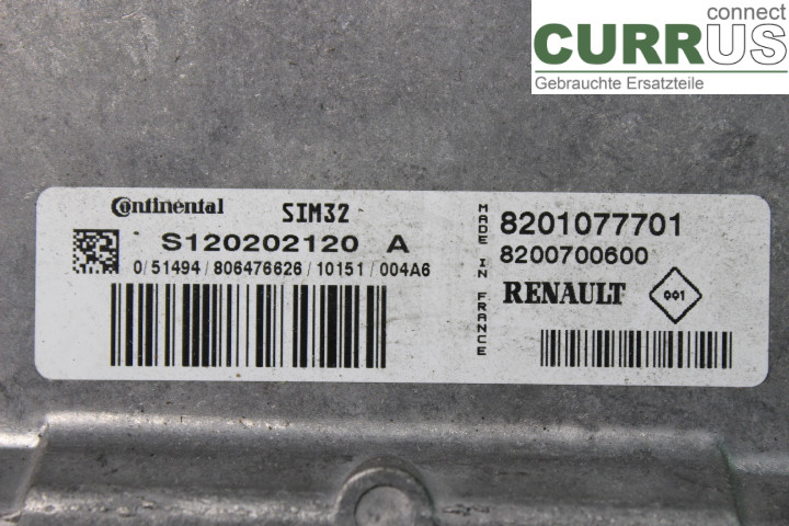 RENAULT CLIO III 09-12 Engine Control Unit (ECU) 8201077701 1.2i/D4F784
