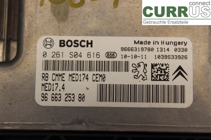 PEUGEOT 308 08-13 Engine Control Unit (ECU) 9666325380 1.6i/5FV