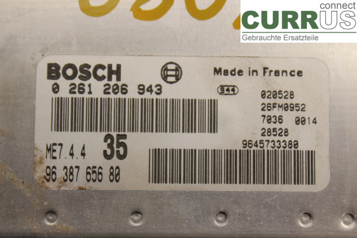 PEUGEOT 307     01-05 Engine Control Unit (ECU) 9638765680 1.6i/NFU