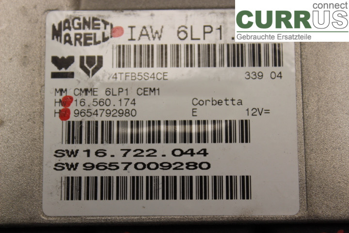 PEUGEOT 307     01-05 Unité de contrôle moteur (ECU) 9654792980 
