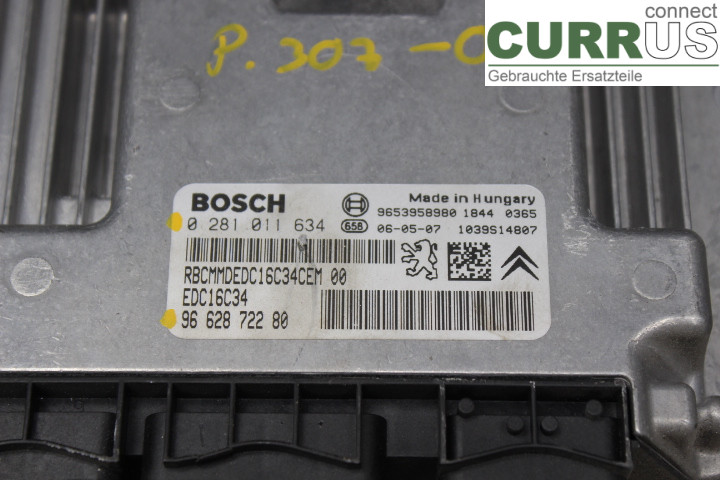 PEUGEOT 307     05-08 Motorens styreenhed (ECU) 9662872280 
