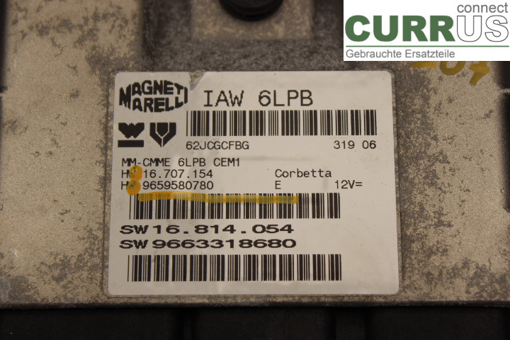 PEUGEOT 407 Engine Control Unit (ECU) 9659580780 