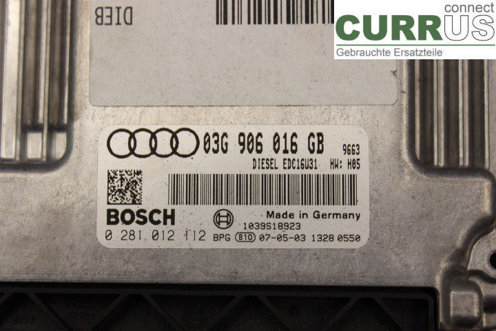 AUDI A6/S6     05-11 Motorsteuergerät (ECU) 03G906016GB 2.0TDi/BRE