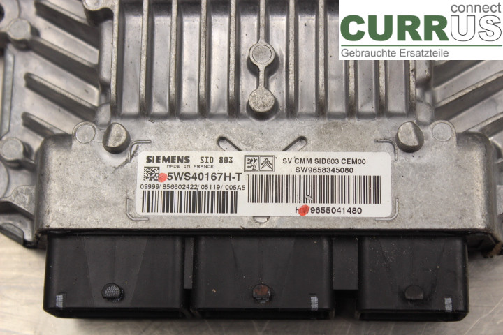 PEUGEOT 407 Engine Control Unit (ECU) 9655041480 