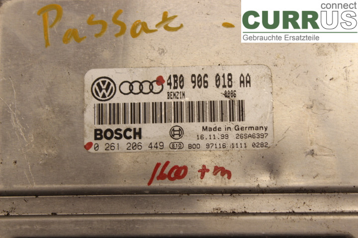 VW PASSAT      01-05 Unité de contrôle moteur (ECU) 4B0906018AA 