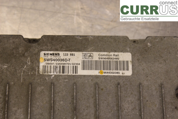PEUGEOT PARTNER   03-08 Engine Control Unit (ECU) 9644302380 