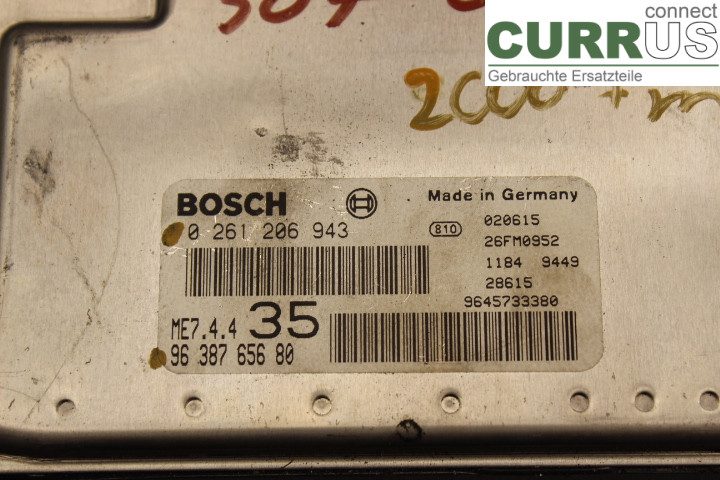 PEUGEOT 307     01-05 Engine Control Unit (ECU) 9638765680 