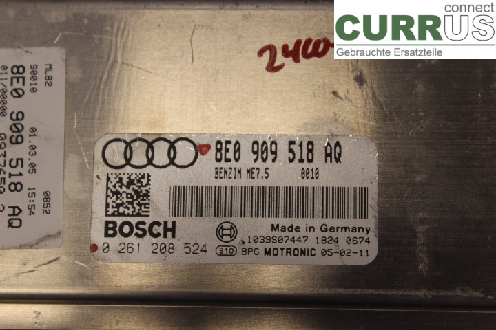 AUDI A4/S4  05-07 Engine Control Unit (ECU) 8E0909518AQ 