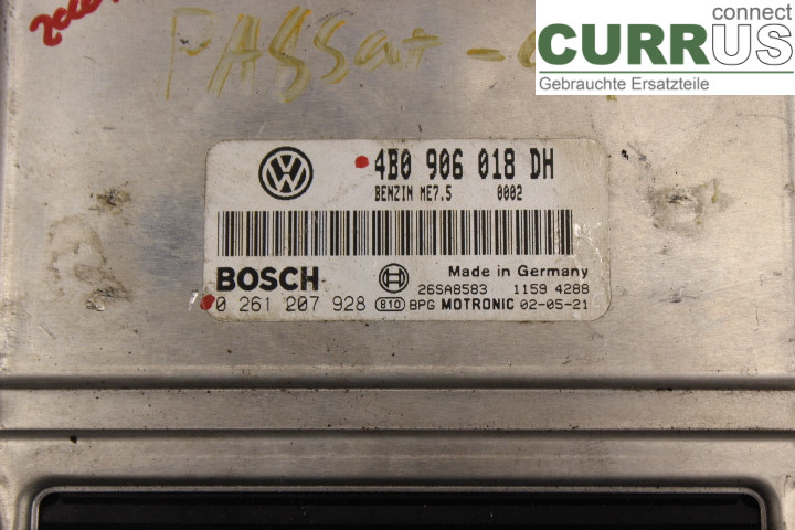 VW PASSAT      01-05 Unité de contrôle moteur (ECU) 4B0906018DH 