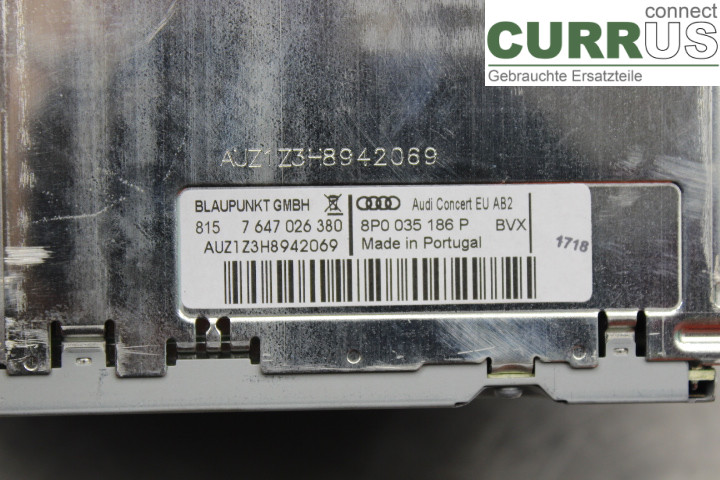 AUDI A3/S3   05-13 Radio CD / Multimedia panel 8P0035186P 2.0TDi/CBAB