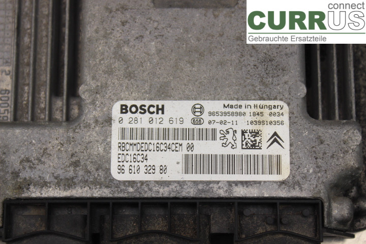CITROEN BERLINGO  03-07 Engine Control Unit (ECU) 9661032980 1.6HDi/9HX