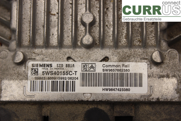 PEUGEOT PARTNER   03-08 Engine Control Unit (ECU) 9647423380 2.0HDi/RHY