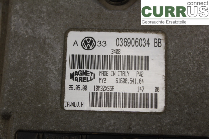 VW GOLF IV 98-06 Engine Control Unit (ECU) 036906034BB 1.6i/AUS