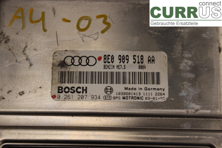 AUDI A4/S4     01-05 Motorens styreenhed (ECU) 8E0909518AA 
