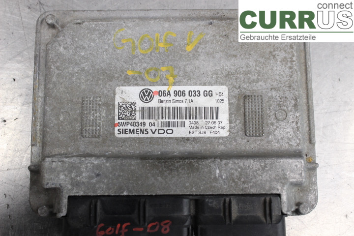 VW GOLF V      04-09 Engine Control Unit (ECU) 06A906033GG 