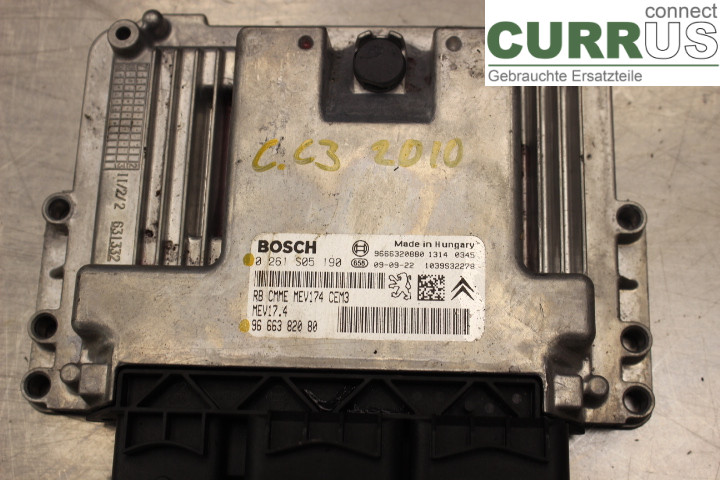 CITROEN C3    05-10 Engine Control Unit (ECU) 9666382080 