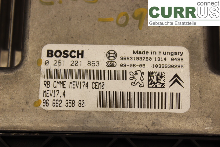 CITROEN C3    05-10 Engine Control Unit (ECU) 9666235880 