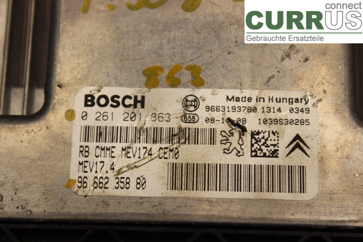 PEUGEOT 308 08-13 Engine Control Unit (ECU) 9666235880 
