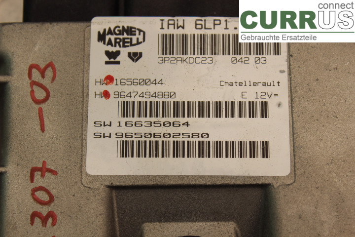 PEUGEOT 307     01-05 Engine Control Unit (ECU) 16560044 