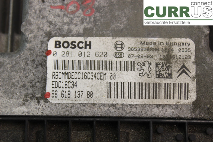 PEUGEOT PARTNER   08-15 Engine Control Unit (ECU) 9661813780 