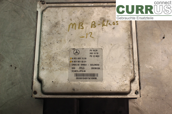 MB B-KLASS (W245)   05-12 Motorens styreenhed (ECU) A6519010601 