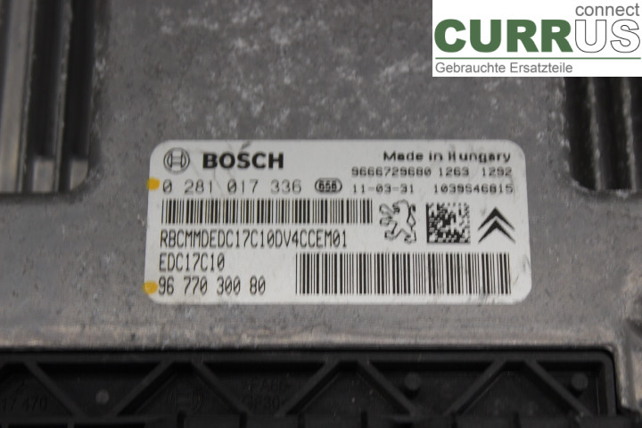 PEUGEOT 207 Engine Control Unit (ECU) 9677030080 