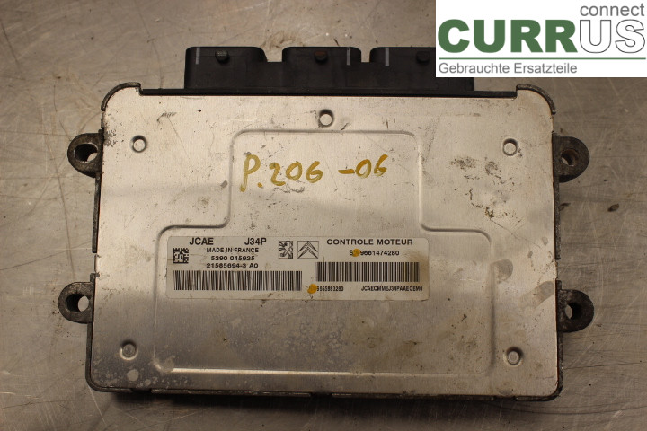 PEUGEOT 206  98-09 Engine Control Unit (ECU) 9661474280 