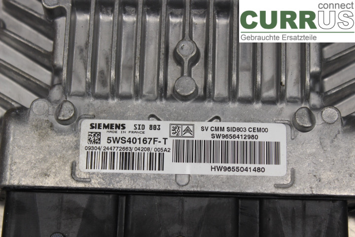 PEUGEOT 407 Engine Control Unit (ECU) 9656412980 2,0HDi/RHR