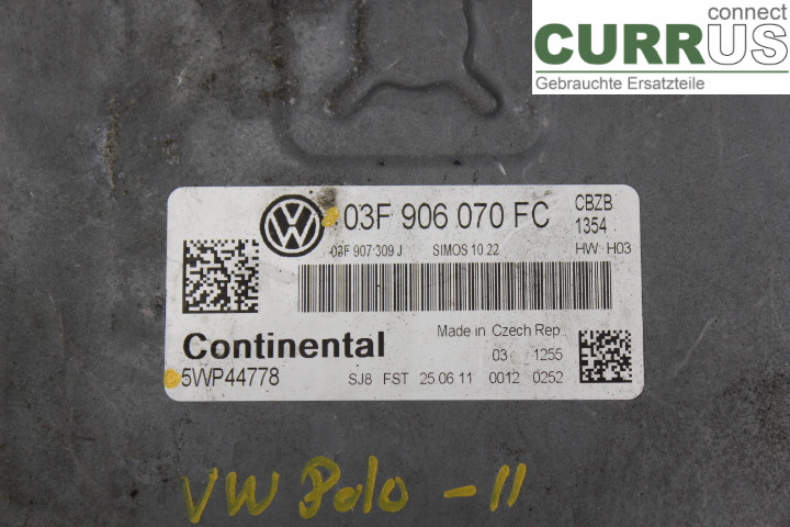 VW POLO       10-17 Unité de contrôle moteur (ECU) 03F906070FC 
