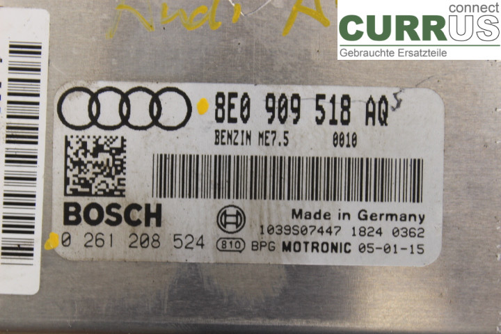 AUDI A4/S4  05-07 Engine Control Unit (ECU) 8E0909518AQ 