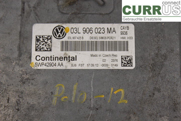 VW POLO       10-17 Engine Control Unit (ECU) 03L906023MA 