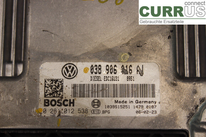 VW TRANSP/CARAVELLE 04-15 Engine Control Unit (ECU) 038906016AJ 